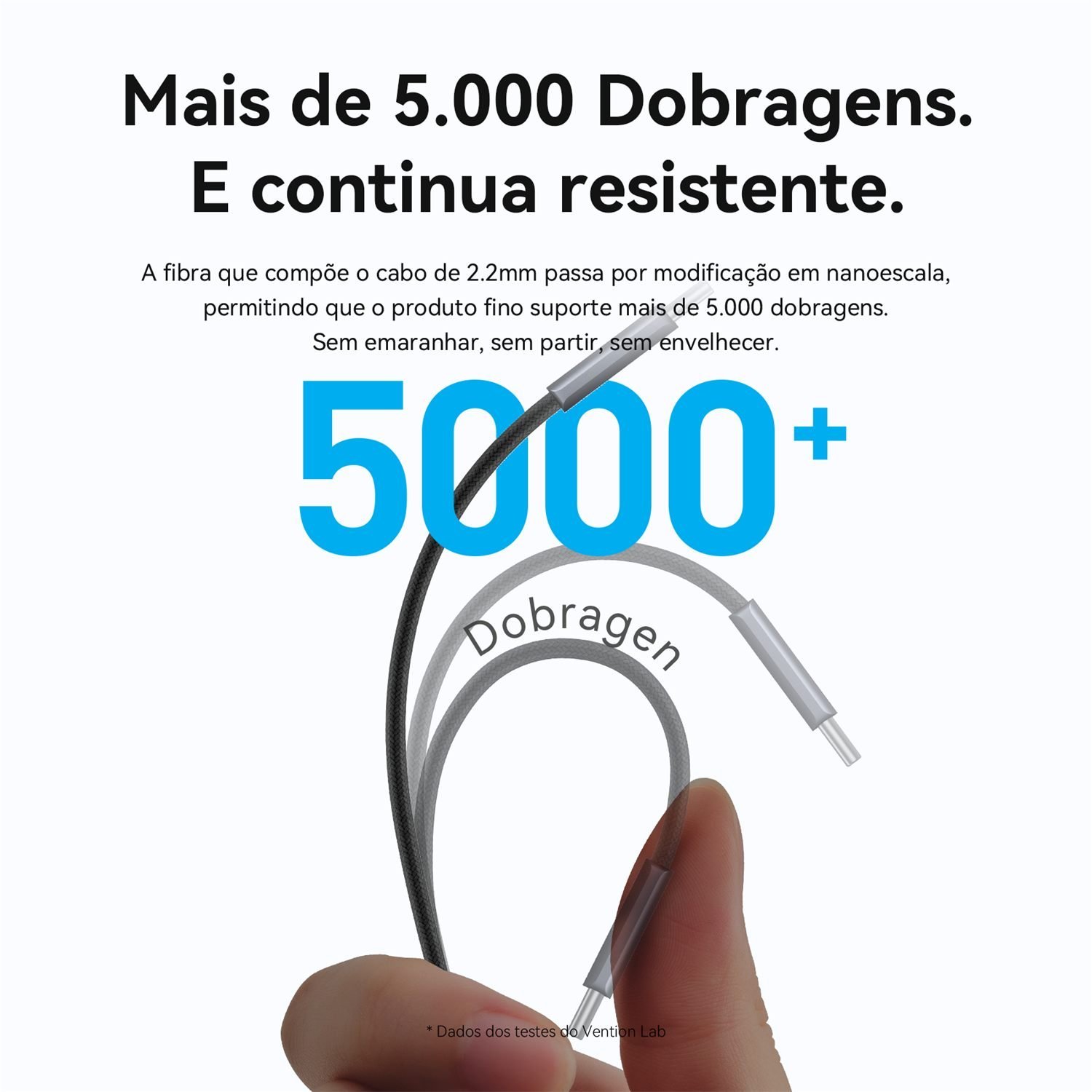 Cabo Celular USB-C para Tipo-C Turbo PD 60W 3A - Vention - Imagem 7