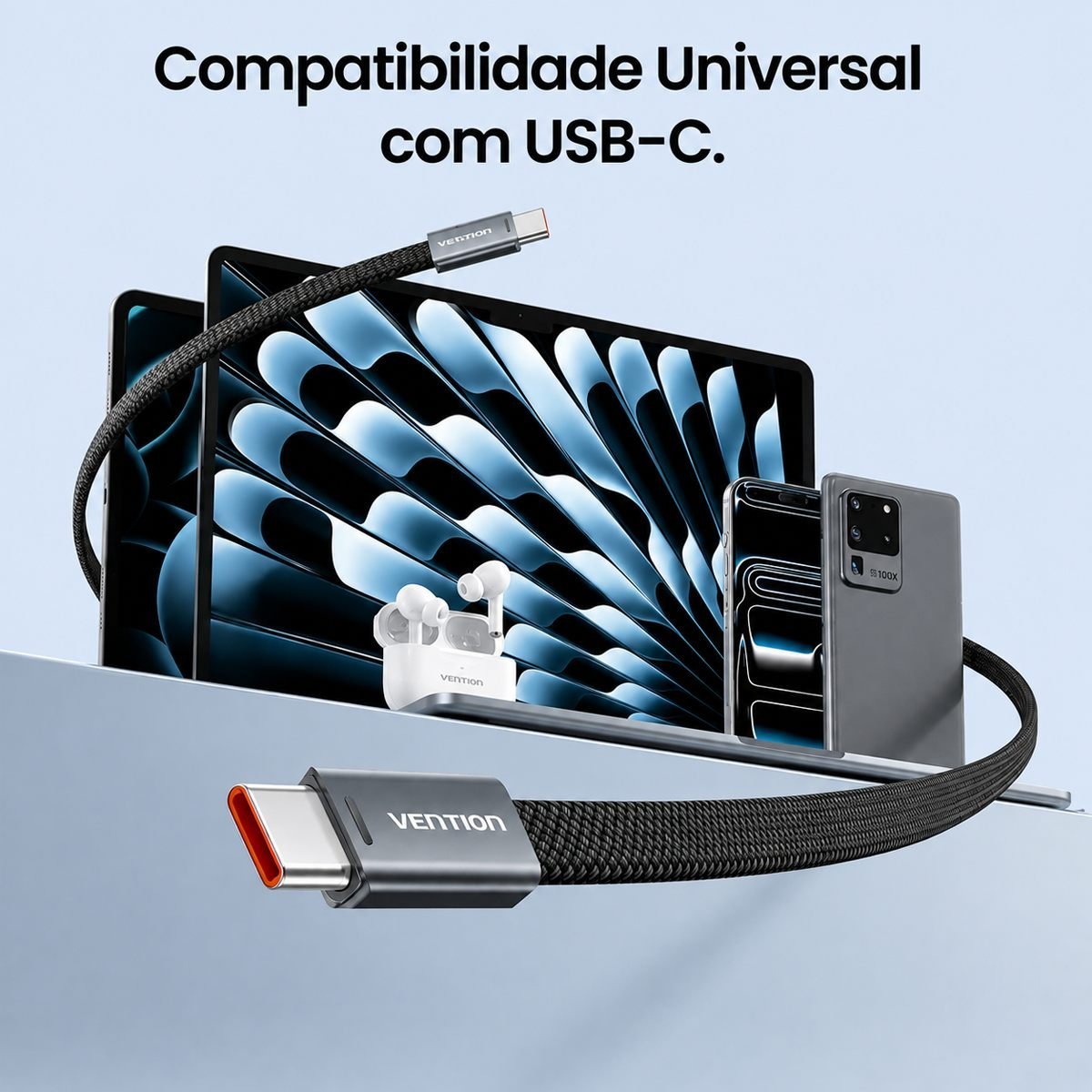 Cabo Carregador USB Tipo-C para USB-C 240W Magnético - Vention - Imagem 4