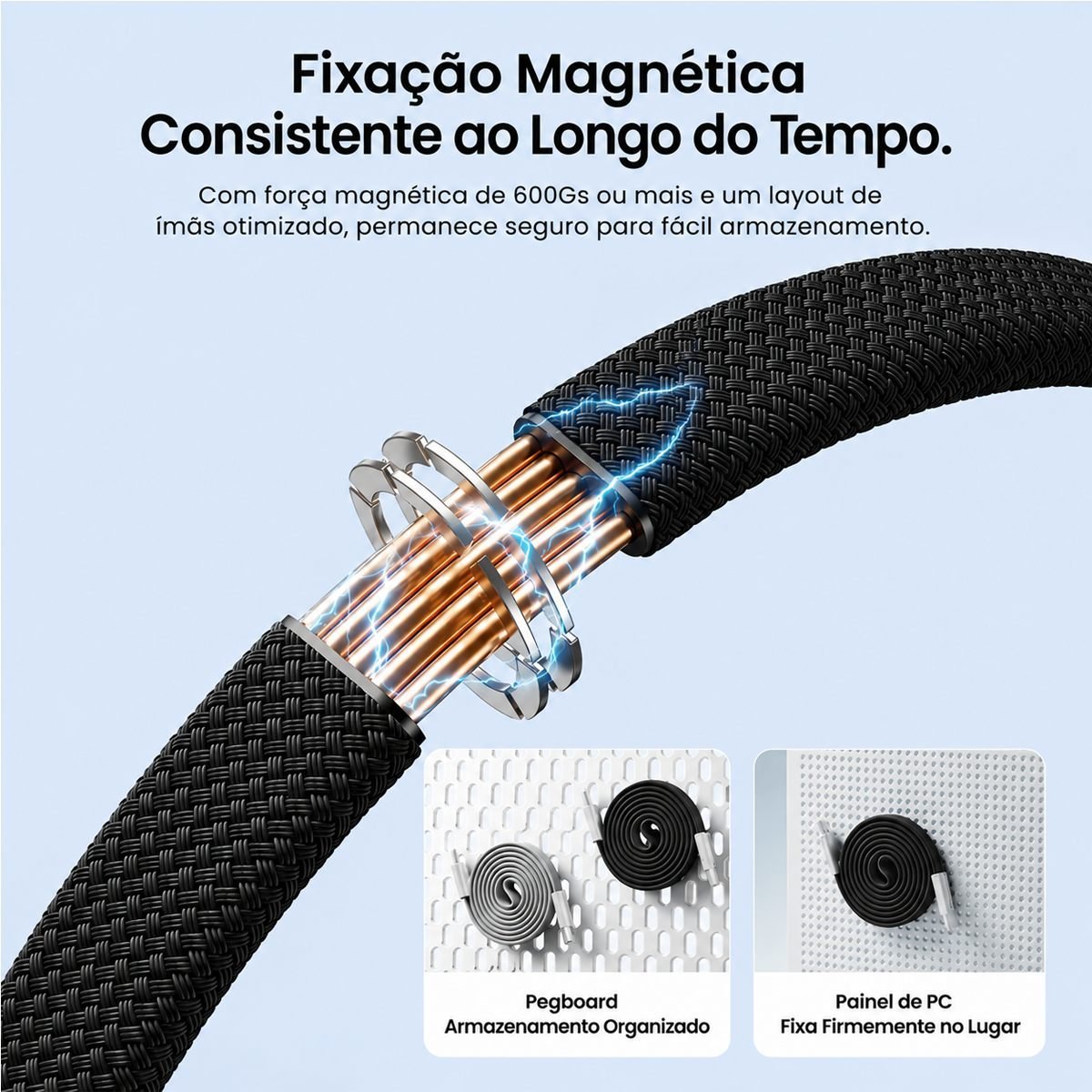 Cabo Carregador USB Tipo-C para USB-C 240W Magnético - Vention - Imagem 9