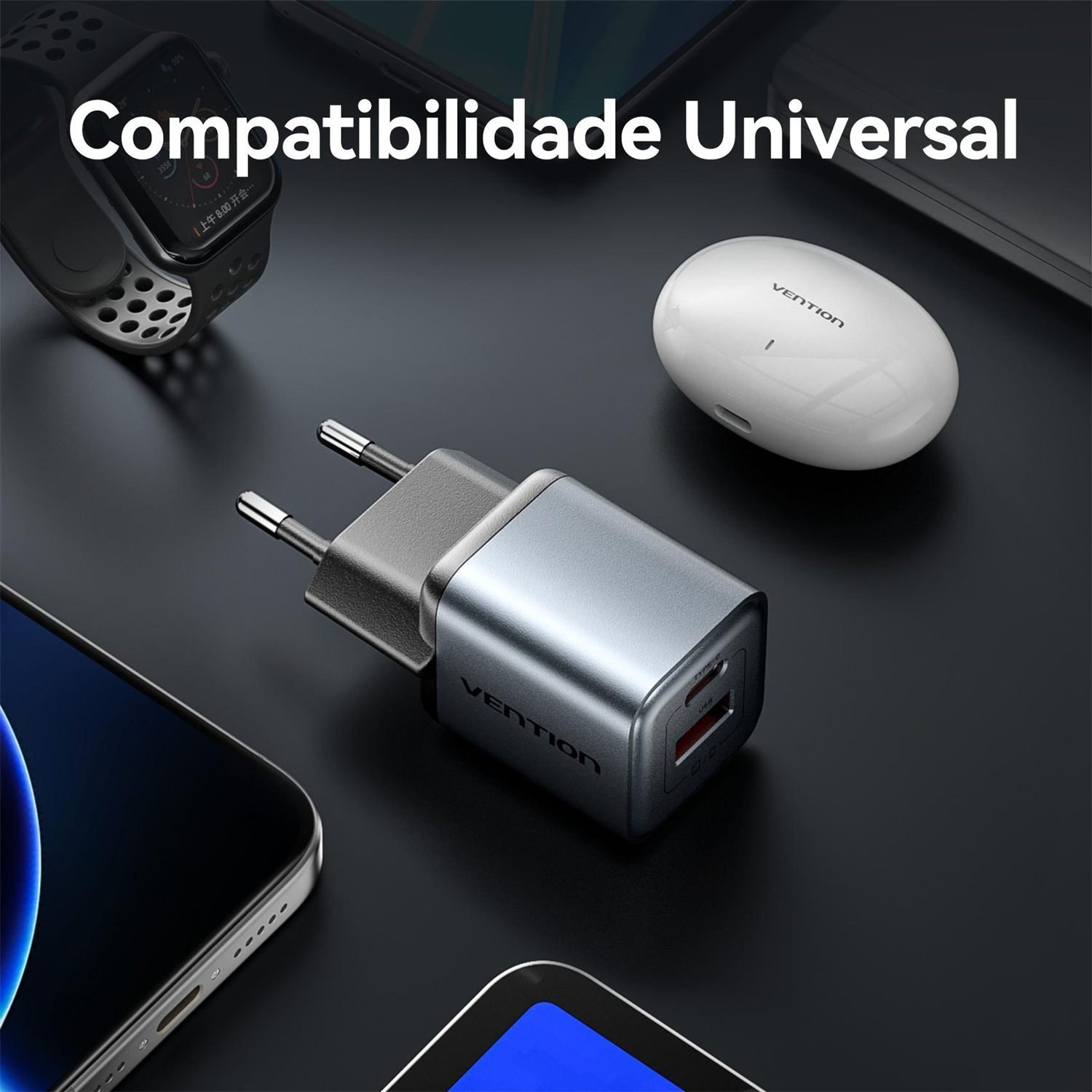 Carregador de Parede Duplo Turbo USB 2x1 Premium 30W - Vention - Imagem 9