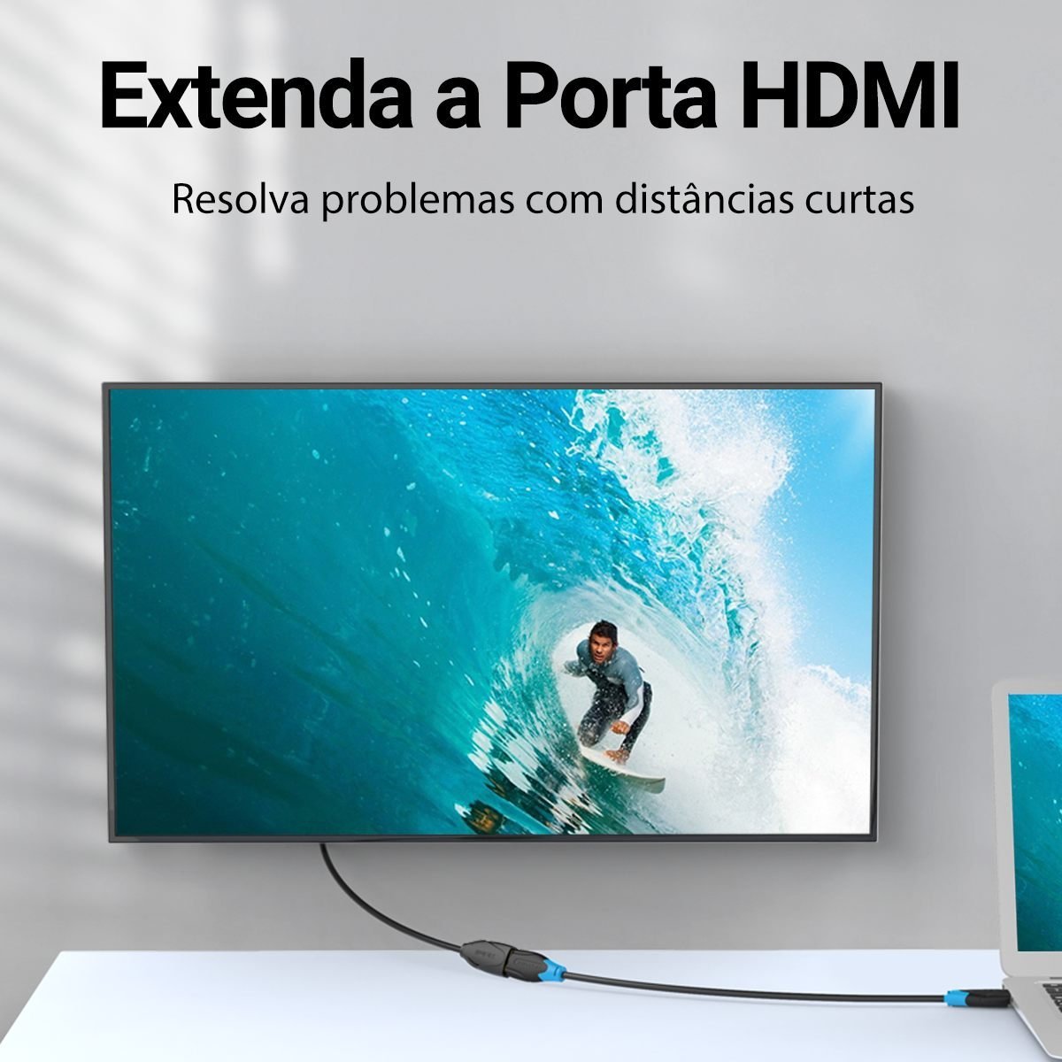 Cabo Adaptador Extensor HDMI 2.0 Macho Fêmea 4K - Vention - Imagem 5