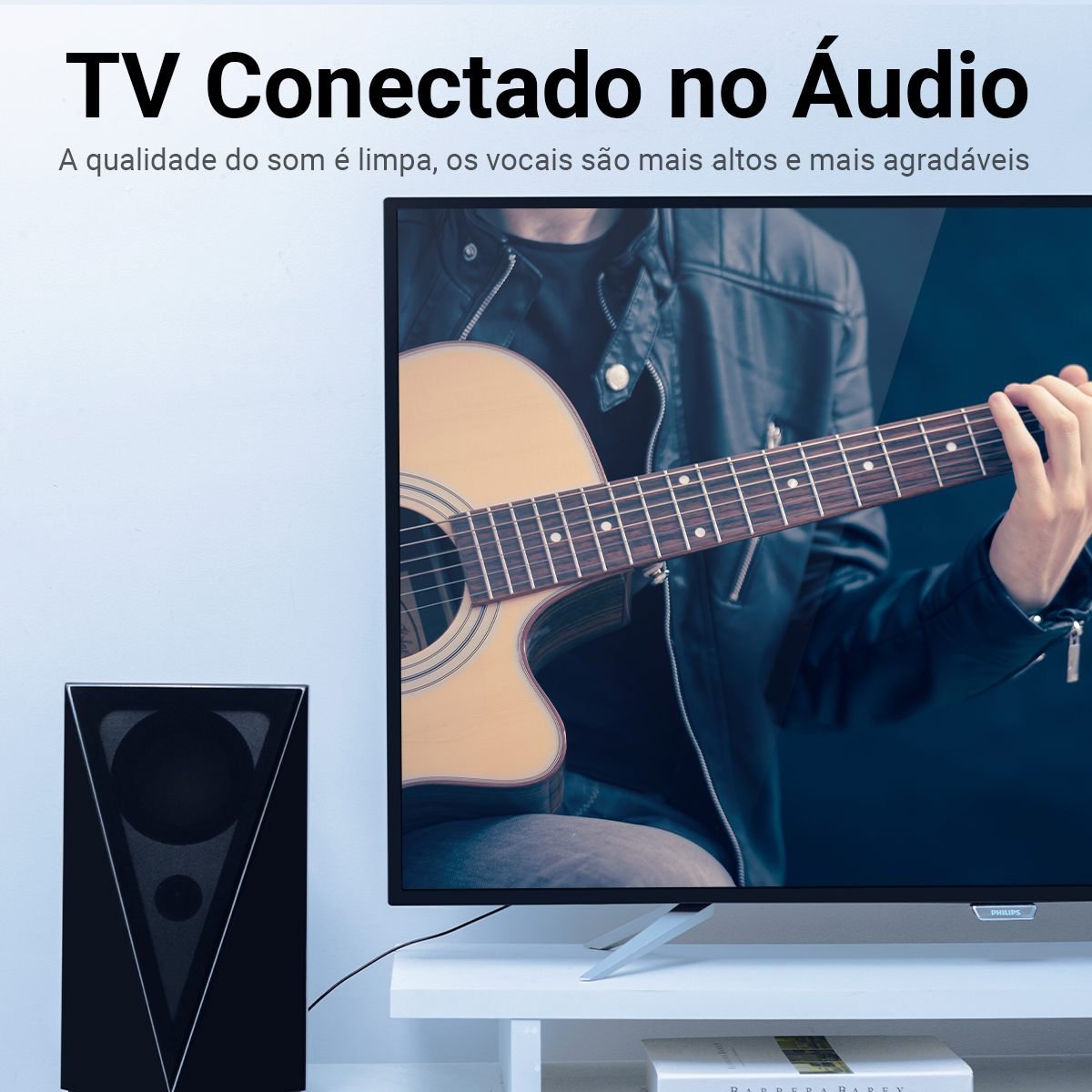 Cabo Áudio Digital 1 RCA Coaxial 5.1 S/pdif Nylon - Vention - Imagem 7