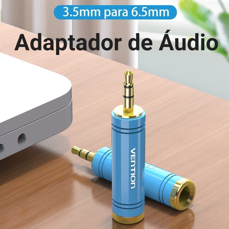 Plug Adaptador P2 para P10 Fone Estéreo - Vention - Imagem 2