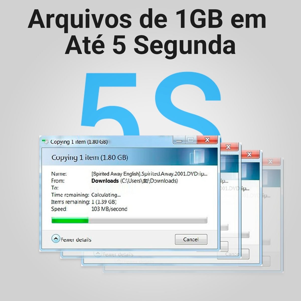 Cabo Extensão USB 3.0 Macho USB Fêmea HD Externo - Vention - Imagem 4