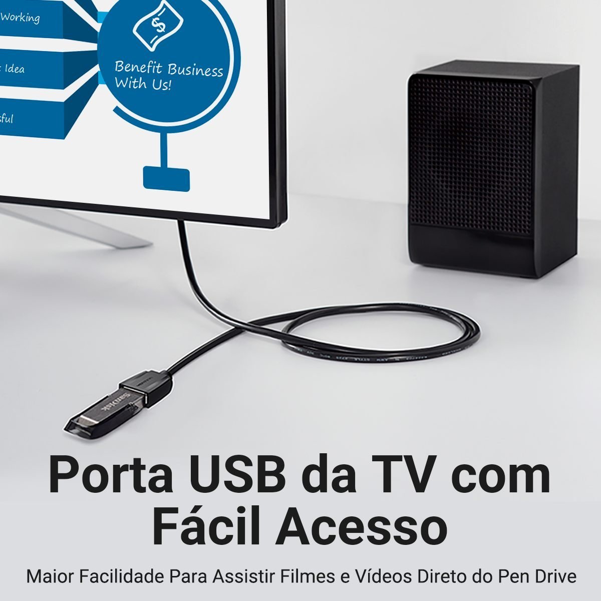 Cabo Extensão USB 3.0 Macho USB Fêmea HD Externo - Vention - Imagem 8