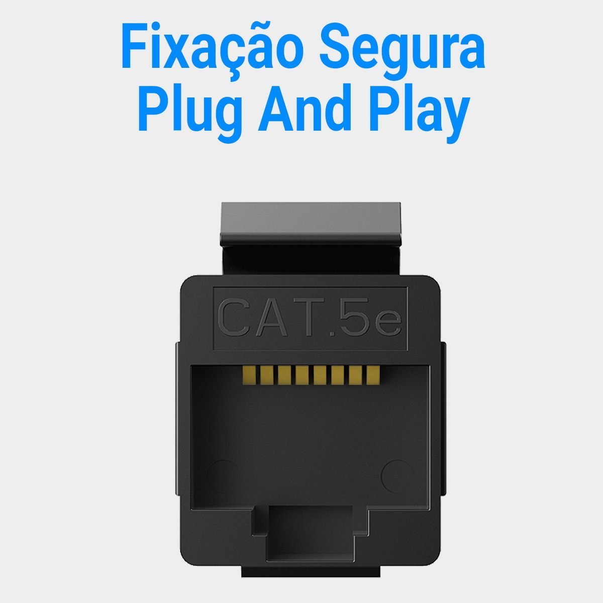 Conector Modular Emenda RJ45 Cat5e Preto 10 Gbps UTP - Vention - Imagem 6