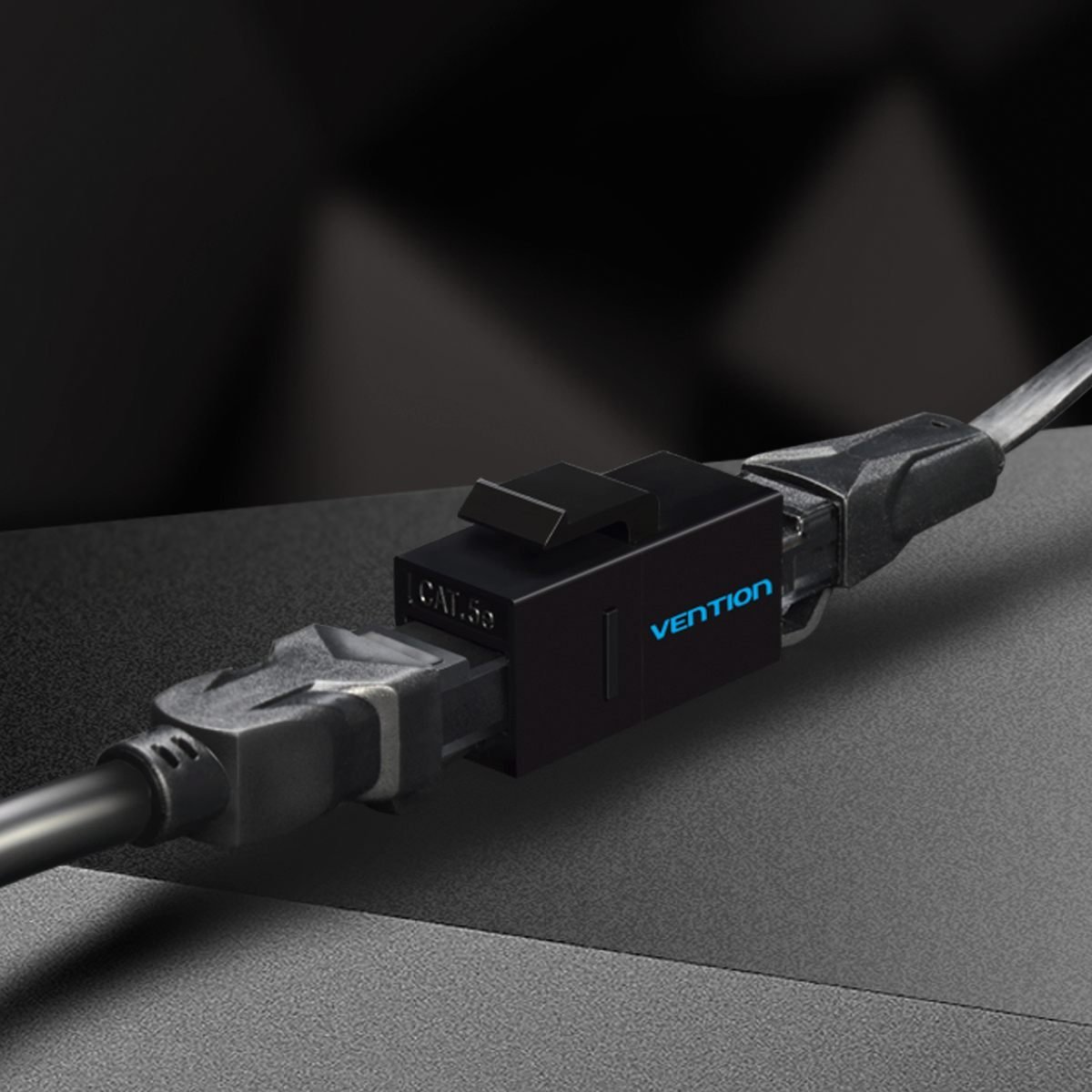 Conector Modular Emenda RJ45 Cat5e Preto 10 Gbps UTP - Vention - Imagem 8