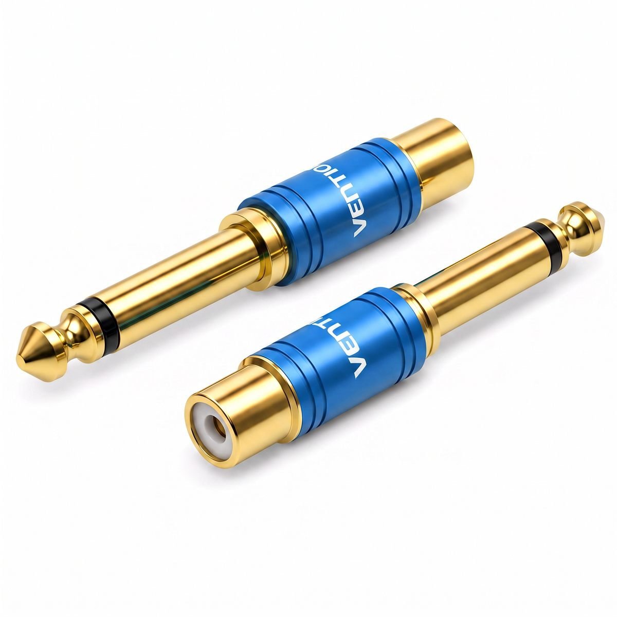 Conector Adaptador P10 Macho Mono para Saída RCA Fêmea - Vention