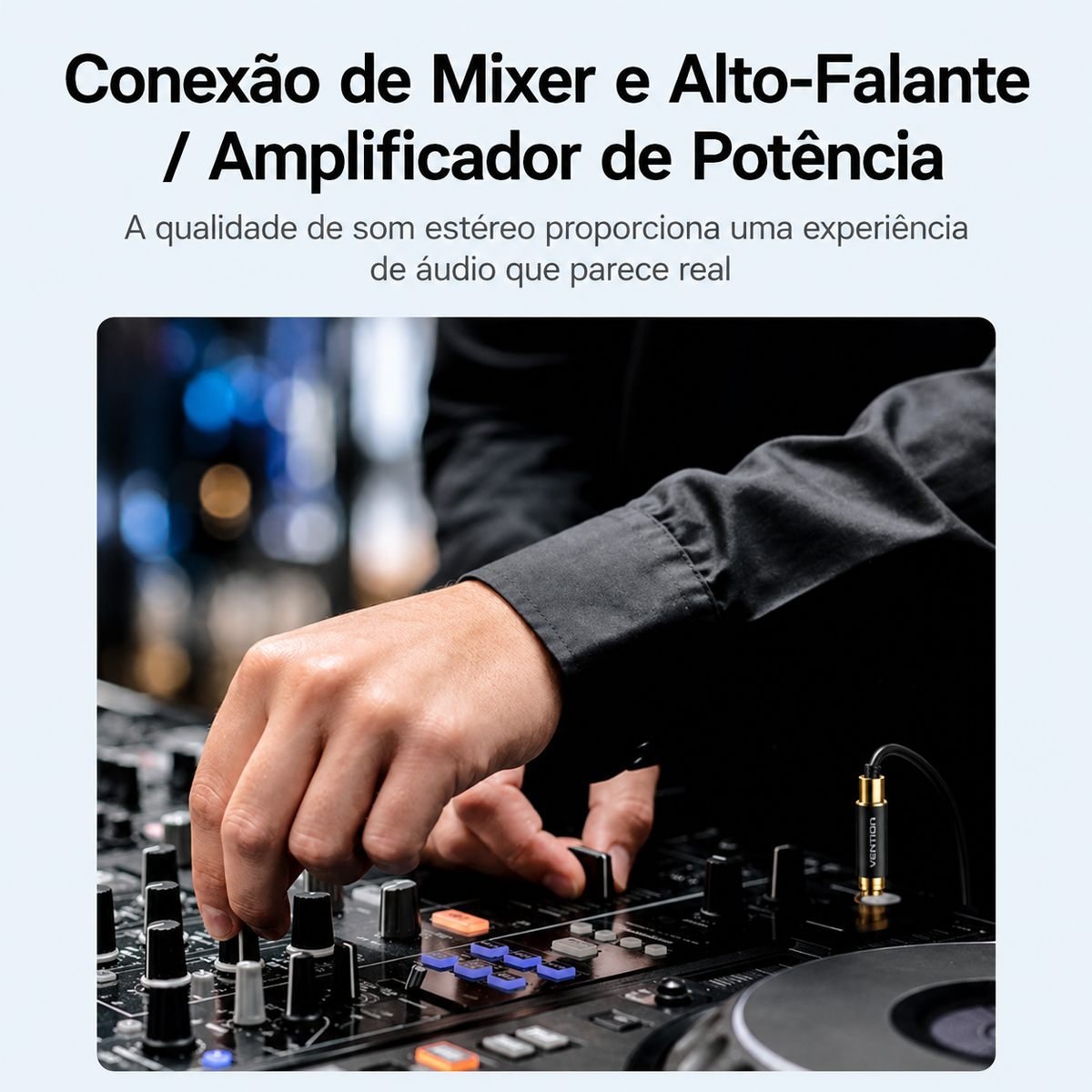 Conector Adaptador P10 Macho Mono para Saída RCA Fêmea - Vention - Imagem 6